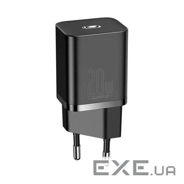 Зарядний пристрій Baseus Super Si 1C 20W With Cable Type-C/iP Black (TZCCSUP-B01)
