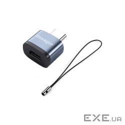 Перехідник USB-C M to Micro 5P F gray Essager (EZJMC-SRC0G)