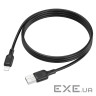 Кабель BOROFONE BX113 Lenny silicone charging data cable iP(L=1M) Black (6941991115394)