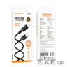 Кабель BOROFONE BX113 Lenny silicone charging data cable iP(L=1M) Black (6941991115394)