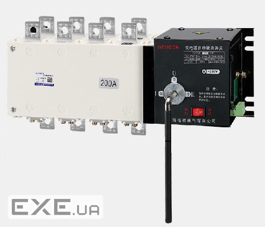 Автомат введення резерву (АВР) чотириполюсний GCQ4P200A , 220V / 200A, Здатність, що вимикає KA: 6, KA: 6,