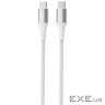 Кабель Proove WireX Pro Type-C to Type-C 100W (1.5m) white (CCWX11002202)