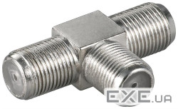 Перехідник Goobay відео RF:F 1x2 F/F (Splitter),Zinc (75.01.1848-1)