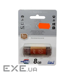 Флеш пам'ять T&G 8GB Star TG009TC Type-C/USB 2.0 Gold (TG009TC-8GGD)