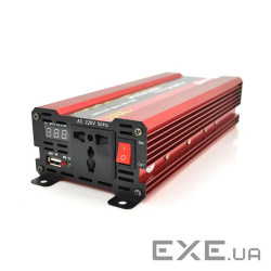 Інвертор напруги NV-2000(1200Вт)+LCD, 12 / 220V, approximated, 1 універсальна розетка, (NV-2000+LCD) , (NV-2000+LCD)