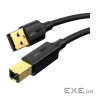 Кабель для принтера USB 2.0 AM/BM 1.0m US135 black Ugreen (20846) (90402020)