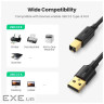 Кабель для принтера USB 2.0 AM/BM 1.0m US135 black Ugreen (20846) (90402020)