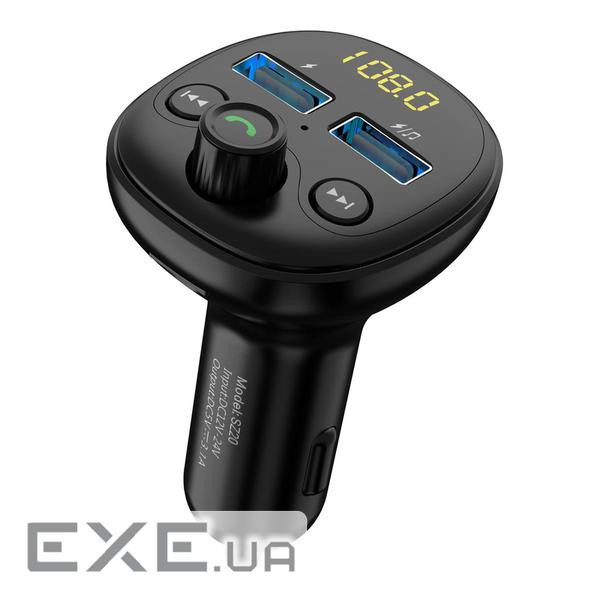 FM-трансмітер SkyDolphin SZ20 Bluetooth/TF Card/LED/2USB/3.1A/15.5W Black (SDFMT-000027)