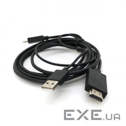 Кабель VOLTRONIC HDMI - USB-Micro/USB-A 1.8м Black (OT-3242)