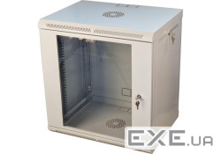 Шафа телекомунікаційна 19" VAGO 12U, настінна, двері акрил, сіра, (640х600х600) (021491) 600) (021491)
