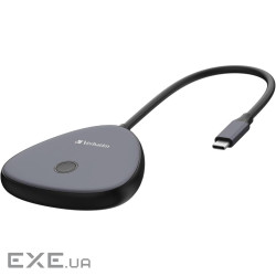 Бездротовий адаптер дисплея Share My Screen Verbatim 4K USB-C із концентратором WDA-02 (32147) WDA-02 (32147)