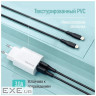 Дата кабель USB 2.0 AM to Lightning 1.0m 3A textured PVC black ColorWay (CW-CBUL094-BK)