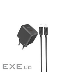 Зарядний пристрій HOCO CS13A Ocean USB-C PD20W + cable USB-C to Lightning Black (6942007603829)