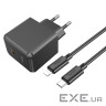 Зарядний пристрій HOCO CS13A Ocean USB-C PD20W + cable USB-C to Lightning Black (6942007603829)
