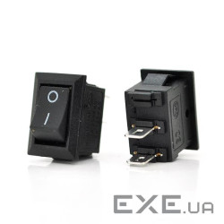 Перемикач ON-OFF KCD11-101 Small, 250VAC/3A, 2 контакти , Black, Q500 (KCD11-101 Small Black)