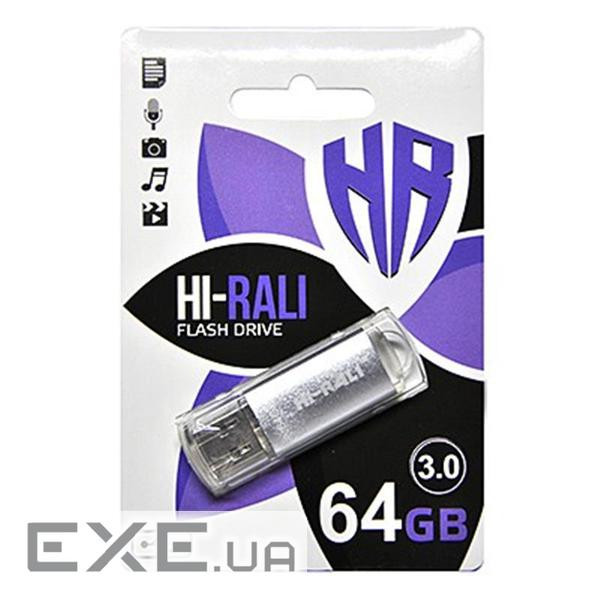 Флеш-накопичувач USB3.0 64GB Hi-Rali Rocket Series Silver (HI-64GB3VCSL)