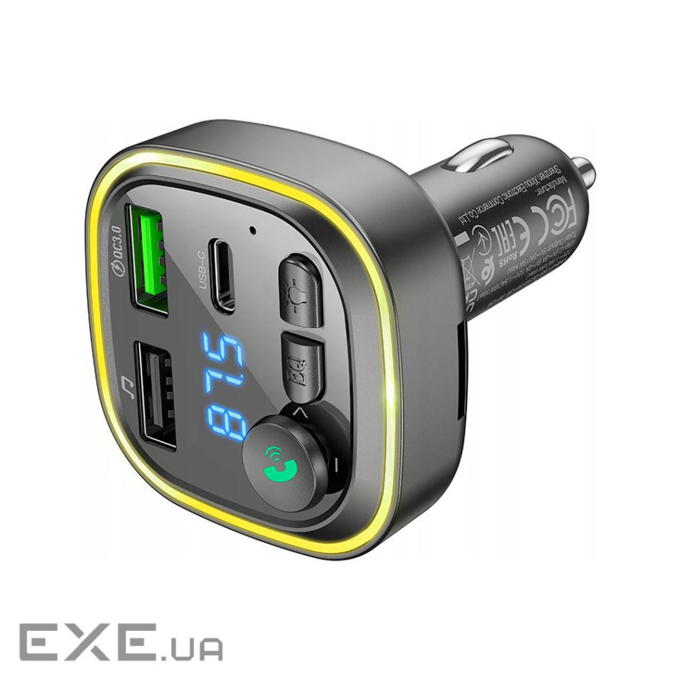 FM модулятор BOROFONE BC48, Gray, Box (BC48) (BC48 Gray)