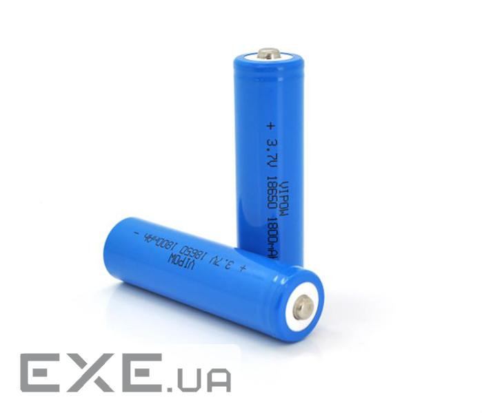 Акумулятор 18650 1800mAh, TipTop, 3.7V, Blue Vipow (ICR18650-1800mAhTT)