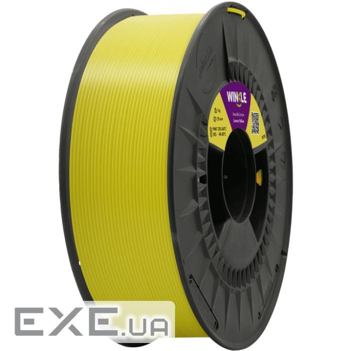 Пластик (Filament) WINKLE PETG 1кг, 1.75мм, лимонно-жовтий (PET01000175AMALIMWNK)