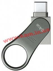 USB накопичувач SILICON POWER Mobile C80 64 GB, USB 3.0, Type-C, сріблястий (SP064GBUC3C80V1S)