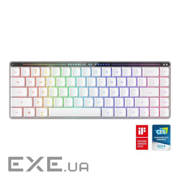 Клавіатура ASUS ROG Falchion RX Low Profile Red Wireless/Bluetooth/USB UA White (90MP03EC-BKMA10)