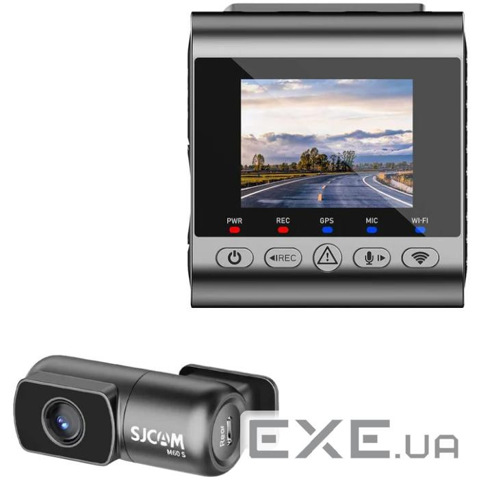 Відеореєстратор SJCAM Dashcam M60S + камера заднього виду, WIFI, 4K, HDR (6972476163401)