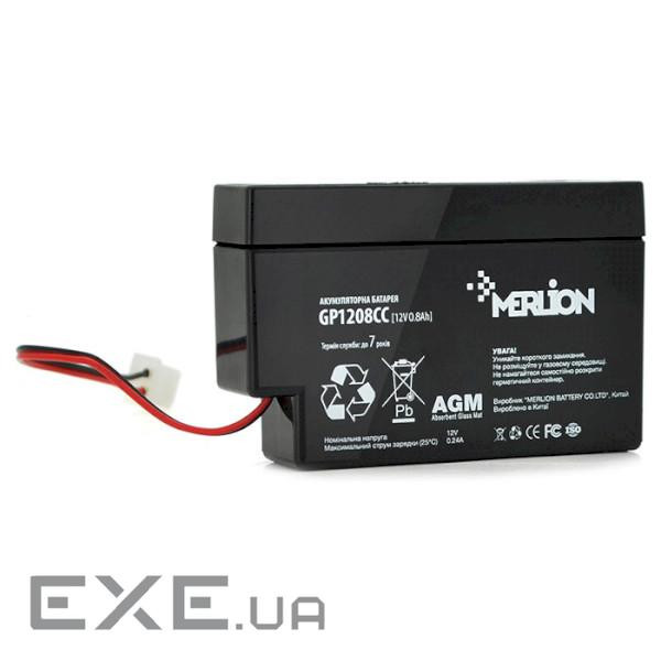 Акумуляторна батарея MERLION GP1208CC (12В, 0.8Ач) (GP1208СС)