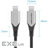 Кабель Vention USB Type-C - USB Type-C (M/M), 0.5 м , Black (TAAHD)