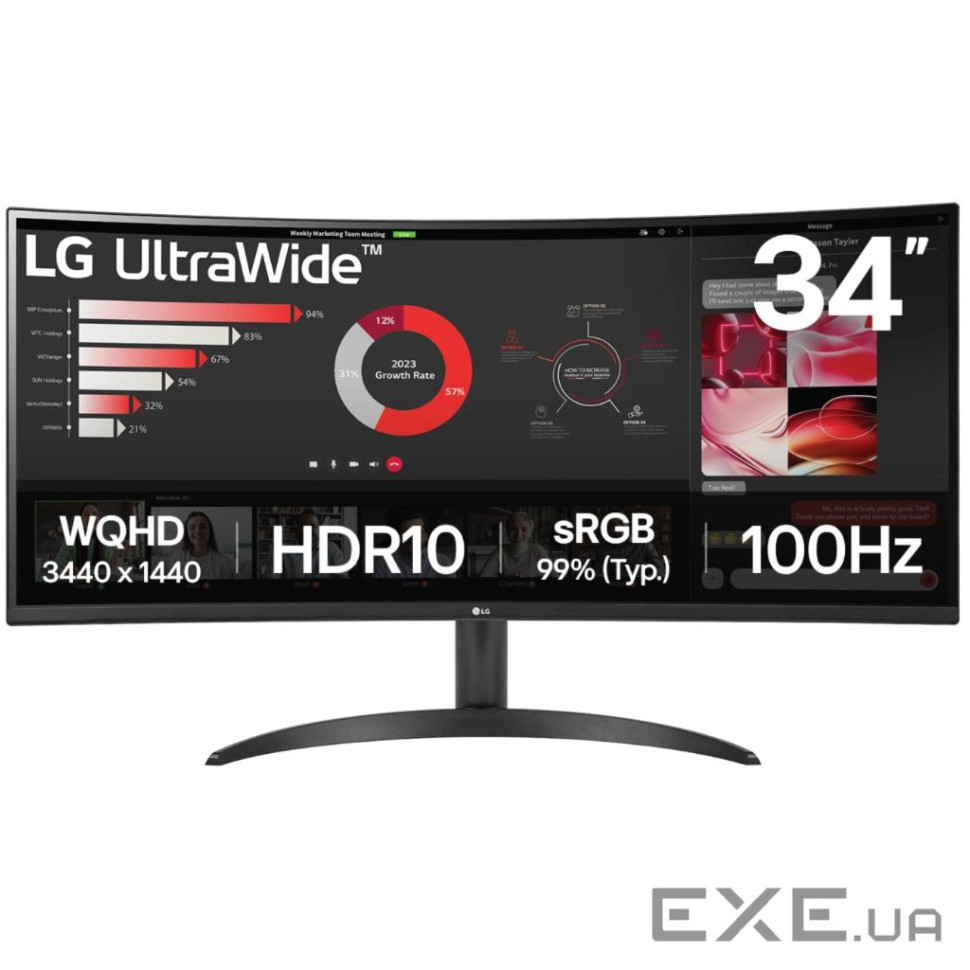 Монітор LG 34WR50QK-B 34" black (34WR50QK-B.AEU)