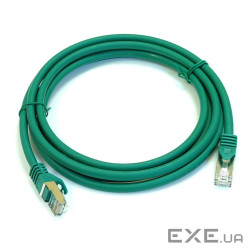 Патч-корд S/FTP, 1 м, кат. 6А, зелений , LW (PC005-C6A-100GN)