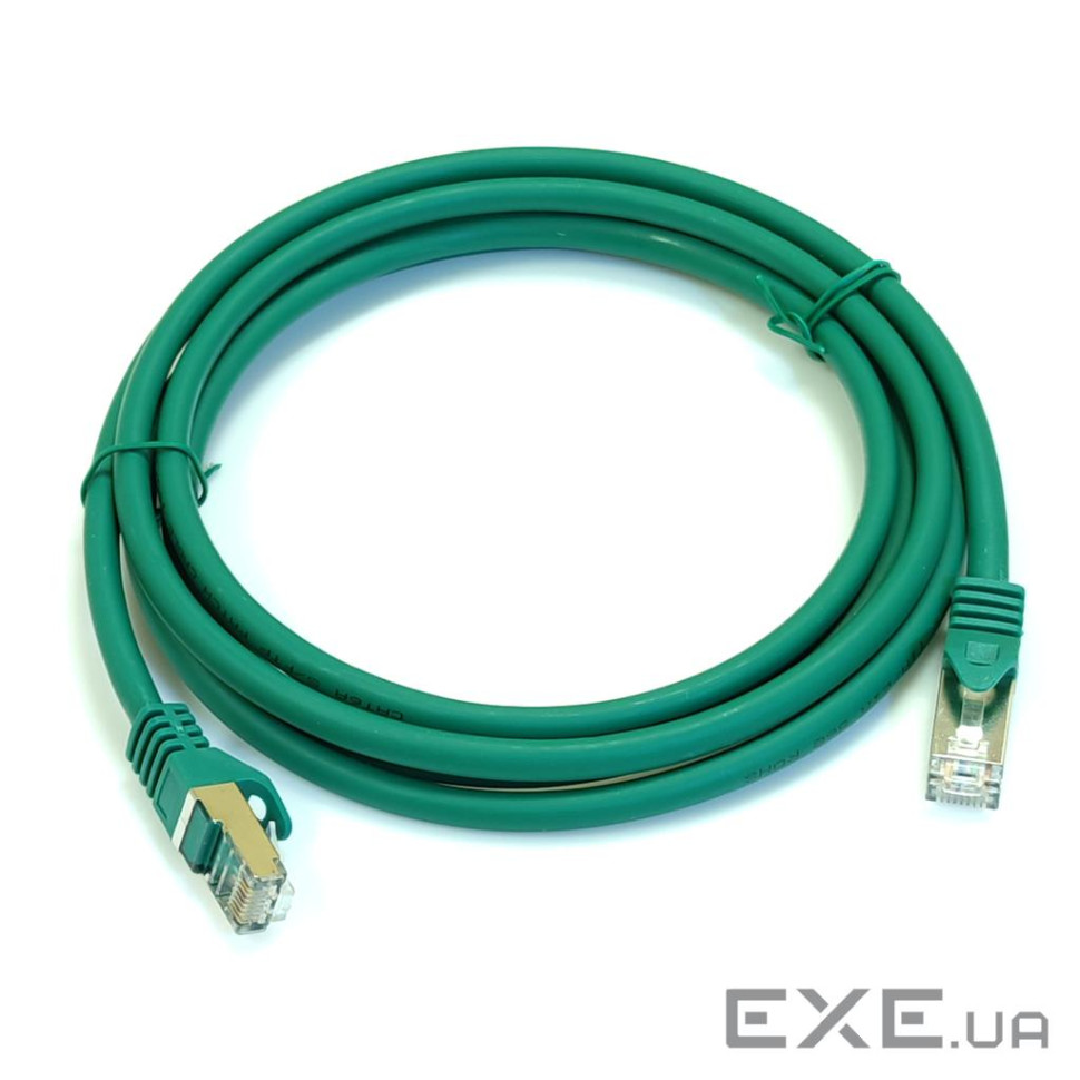 Патч-корд S/FTP, 1 м, кат. 6А, зелений , LW (PC005-C6A-100GN)