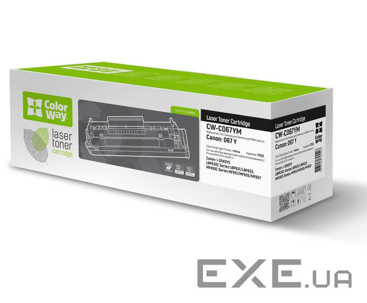 Картридж ColorWay для CANON 067Y MF651Cw/MF655Cdw/MF657Cdw, yellow (CW-C067YM)