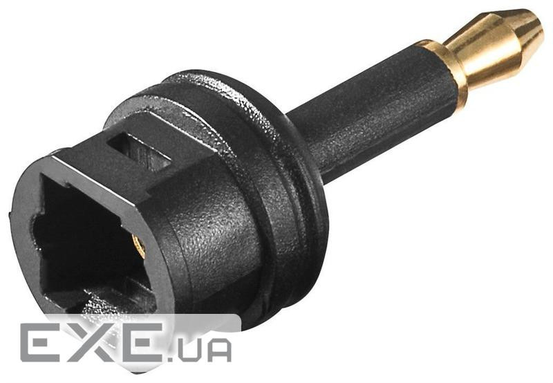 Перехідник аудіо Toslink-mini F/M,адаптер прямий Gold,чорний (62.09.8154-1) (62.09.8154-1)
