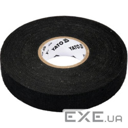 Ізоляційна стрічка Yato тканинна, 25м х 19мм, чорна (YT-81501)