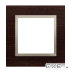 Рамка Premium NATURE 1x, дерево золотое венге (DRN1/85)