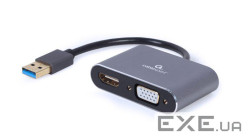 Перехідник USB-A to HDMI/VGA Cablexpert (A-USB3-HDMIVGA-01)