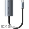 Перехідник USB-C to RJ45 Ethernet 1000Mbps black Vention (CFPHB)