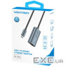 Перехідник USB-C to RJ45 Ethernet 1000Mbps black Vention (CFPHB)