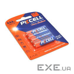 Батарейка лужна PKCELL 1.5V AAA/ LR03, 4 штуки у блістері ціна за блістер , Q12 (9301)