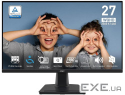 Монітор MSI 27 PRO MP275Q 2xHDMI, DP, MM, IPS, 2560x1440, 100Hz, 1ms, sRGB 100%, Ad (9S6-3PC3CM-080)