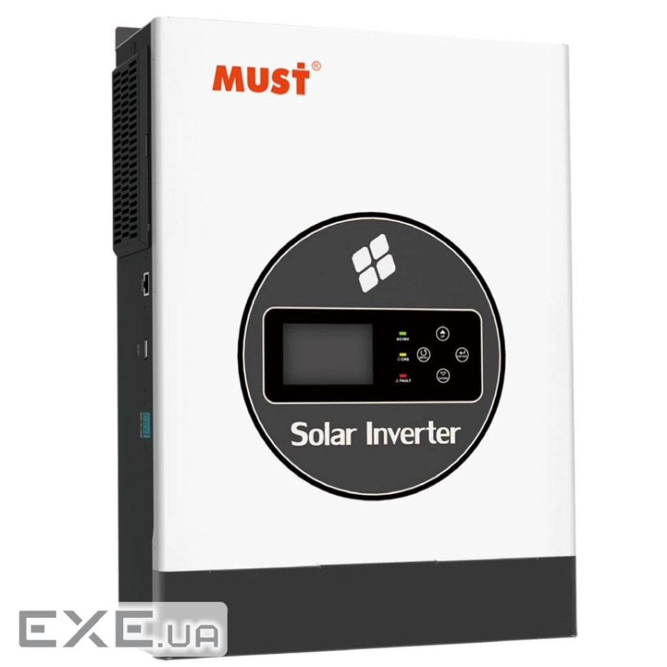 Гібридний інвертор MUST PV18-4024ECO. 4000W, 24V, струм заряду 60A, 170-280V, MPPT (100А, 60-360 Vdc
