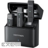 Бездротовий подвійний петличний мікрофон Vention USB-C 2-Pack Wireless Lavalier with Chargin (NCAB0)