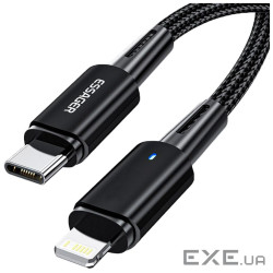 Дата кабель USB-C to Lightning 0.5m 20W black Essager (EXCTL-CGB01)