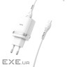 Зарядний пристрій HOCO C12Q Smart QC3.0 charger set(Micro) White (6931474716286)