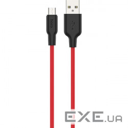 Кабель HOCO X21 Plus USB-A to Micro-USB 1м Black/Red (6931474711878)