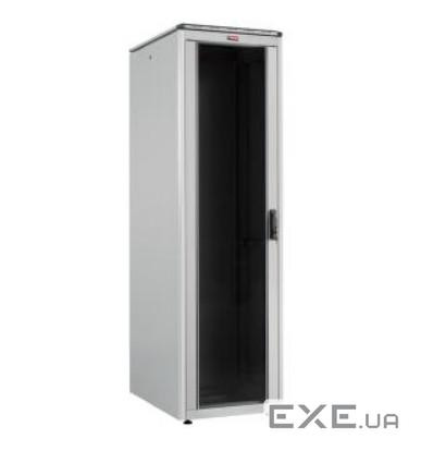 Шафа підлогова DYNAmic 42U 19" 800x1000мм, передн.двері скляні, задня с (LN-FS42U8010-LG-111-F)