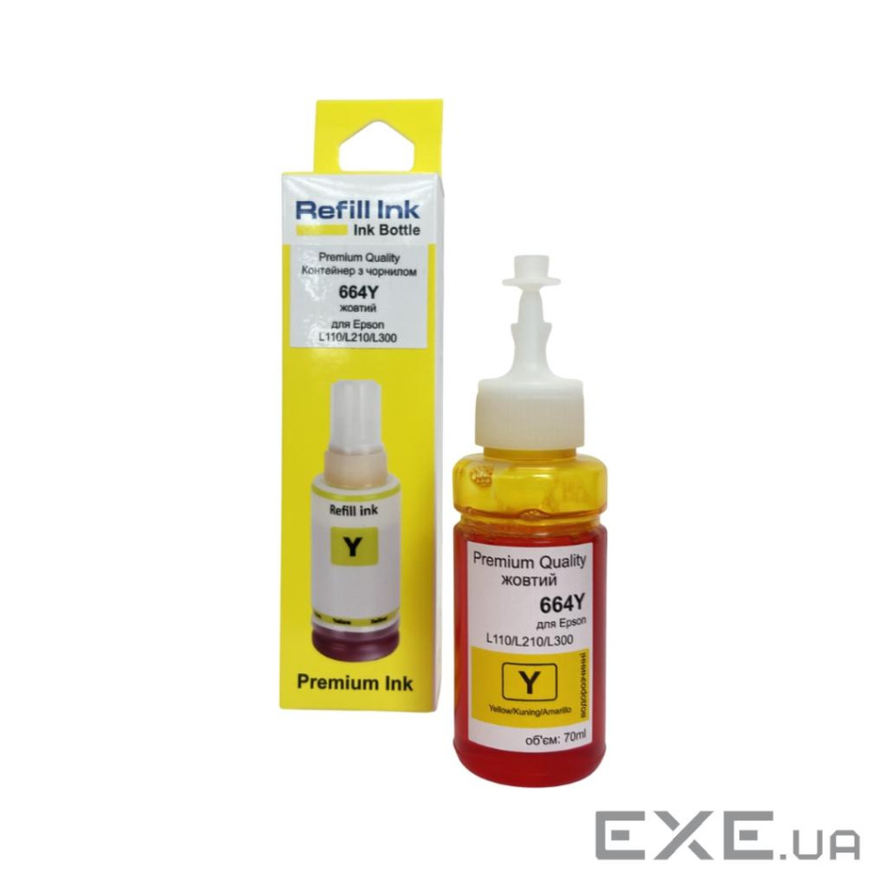 Чорнило Premium Quality Epson 664Y 70мл Yellow (70264881)