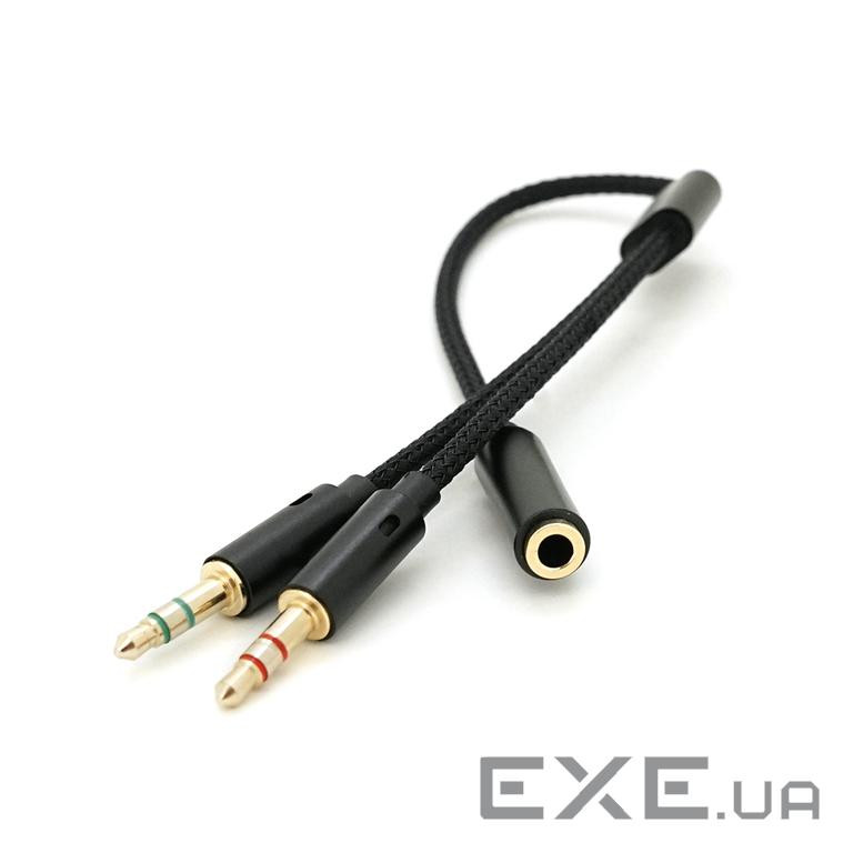 Розгалужувач аудіо для навушників і мікрофона, Jack 3.5 (мама) 4 pin =>2* (NX-R3.5F / 23.5MB) ) 4 pin =>2* (NX-R3.5F / 2