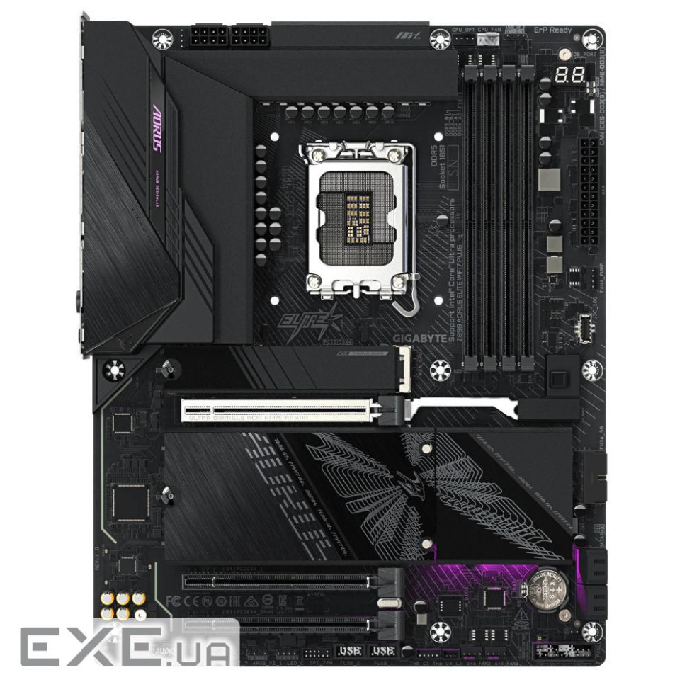 Mатеринська плата s1851 Intel Z890 HDMI/TB4(USB4-C ) 4xM.2 5GbE LAN AT (Z890 AORUS ELITE WIFI7 PLUS)