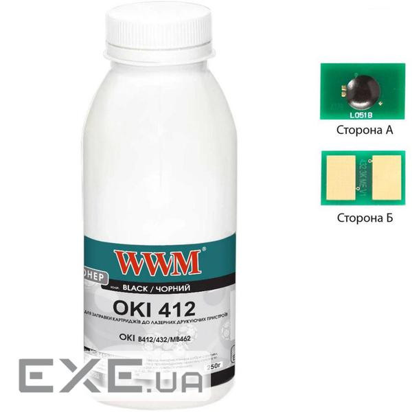 Тонер OKI B412/432/MB462 250г Black + chip WWM (TC-B412-WWM)